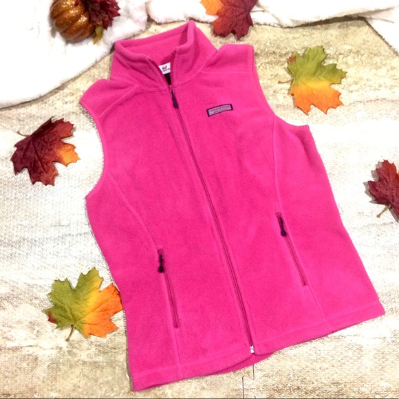 Vineyard Vines Pink Fleece Vest - Picture 2 of 5
